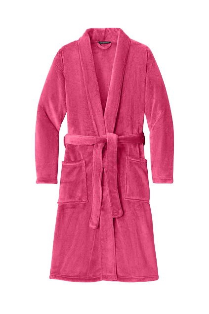 Plush Microfleece Shawl Collar Robe Custom Embroidered With Dog Breed Personalized Pet Lover Gift