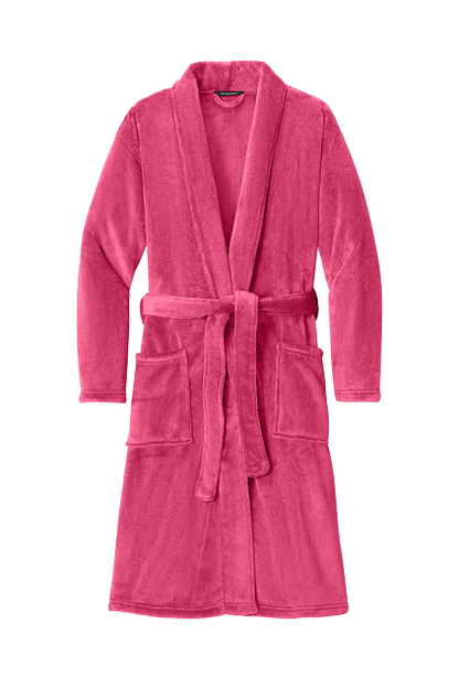 Plush Microfleece Shawl Collar Robe Custom Embroidered With Dog Breed Personalized Pet Lover Gift