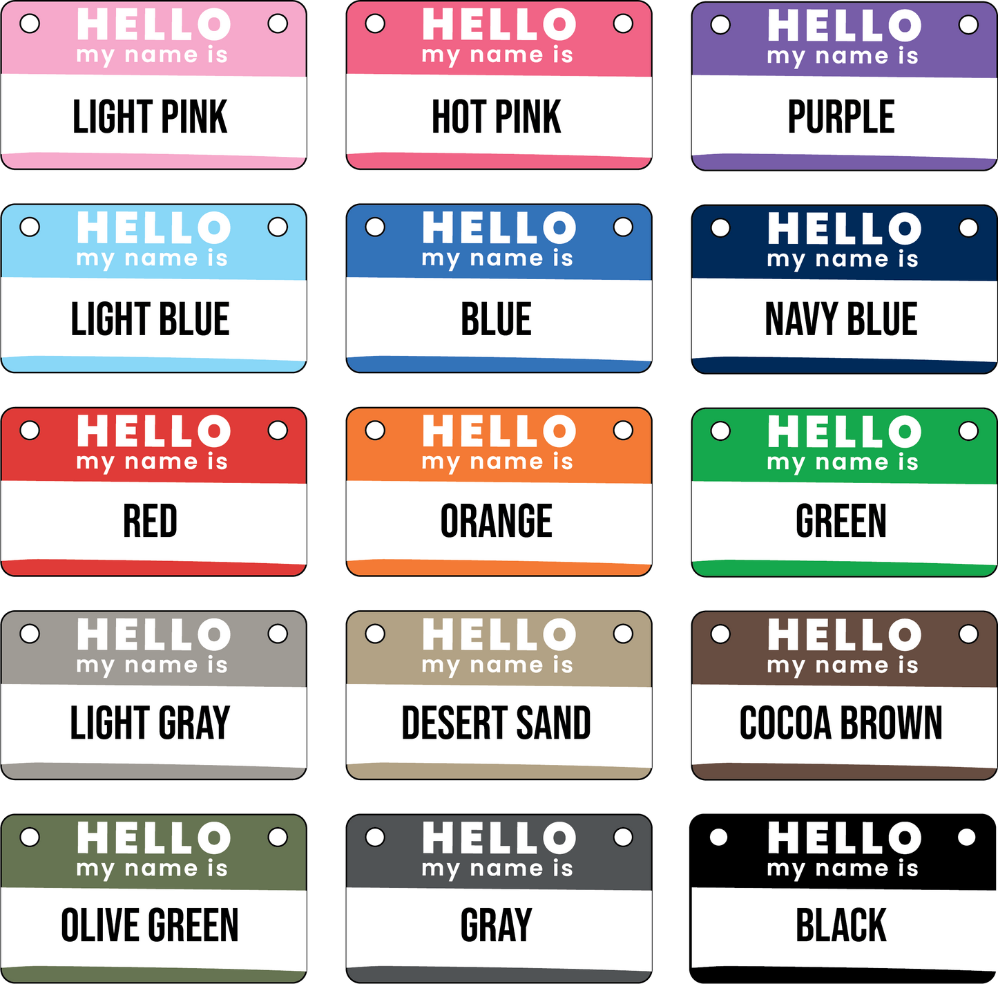Hello My Name is Custom Dog Kennel Name Tag