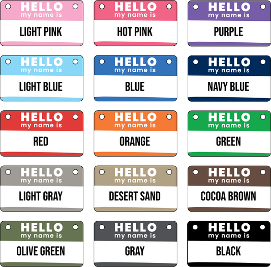 Hello My Name is Custom Dog Kennel Name Tag