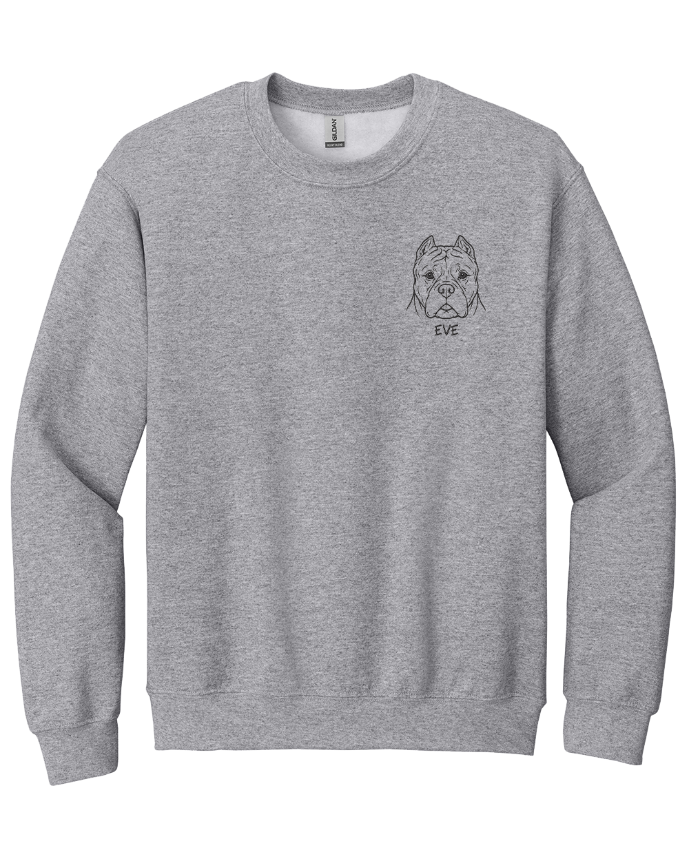 Custom Dog Embroidered Crewneck Sweatshirt