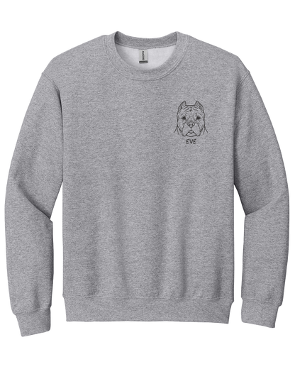 Custom Dog Embroidered Crewneck Sweatshirt