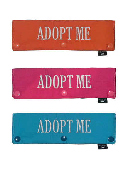 Adopt Me Embroidered Dog Leash Wrap
