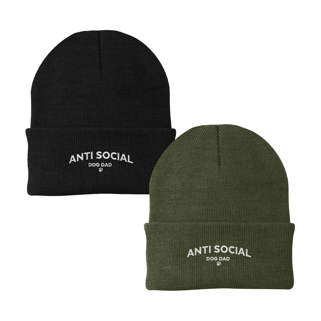Anti Social Dog Dad Beanie