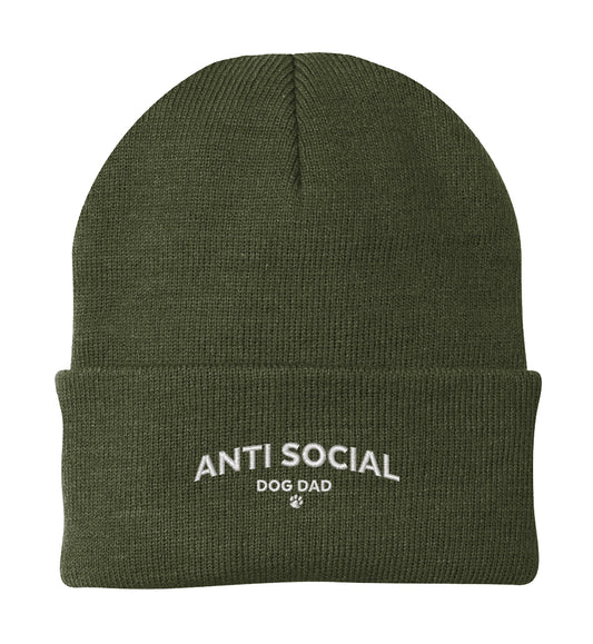 Anti Social Dog Dad Beanie