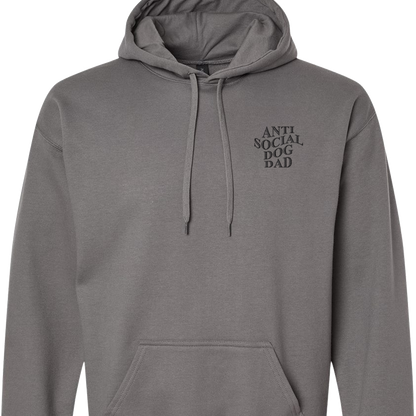 Anti Social Dog Dad - Embroidered Hoodie