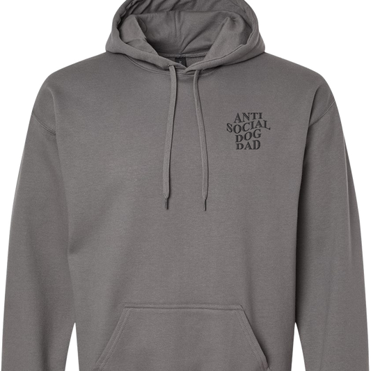 Anti Social Dog Dad - Embroidered Hoodie
