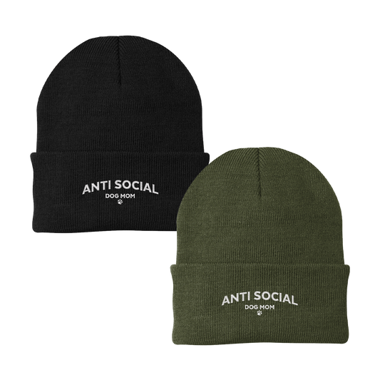 Anti Social Dog Mom Beanie