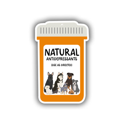 Dog Natural Antidepressants Sticker