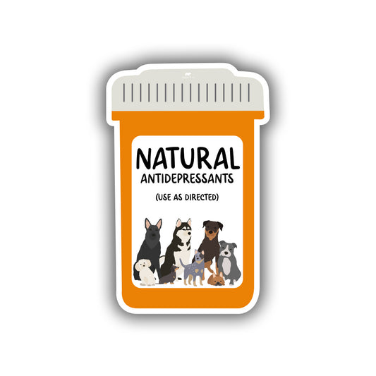 Dog Natural Antidepressants Sticker