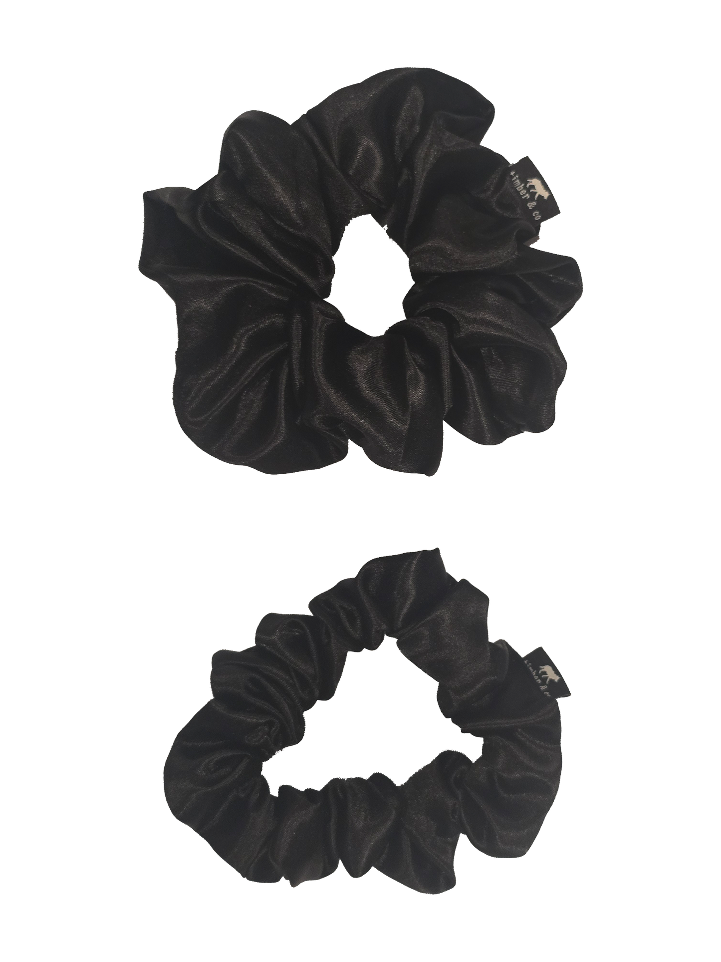 Black Satin Scrunchie