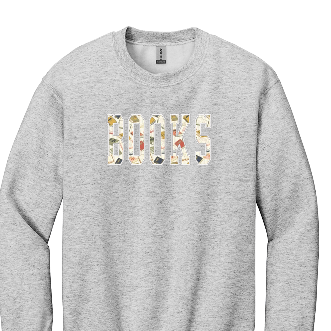 Books Applique - Embroidered Crew