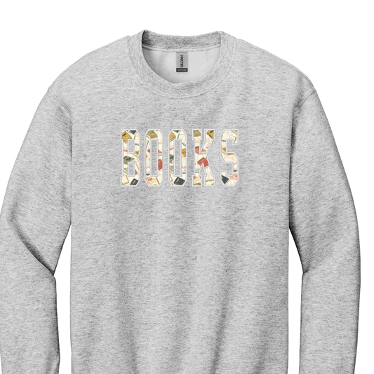 Books Applique - Embroidered Crew