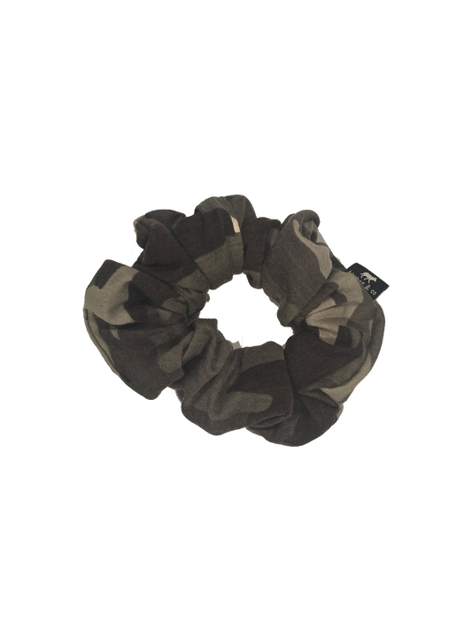 Camo Knit Scrunchie