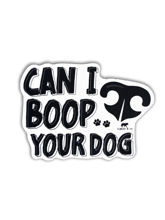 Can I Boop Your Dog Sticker