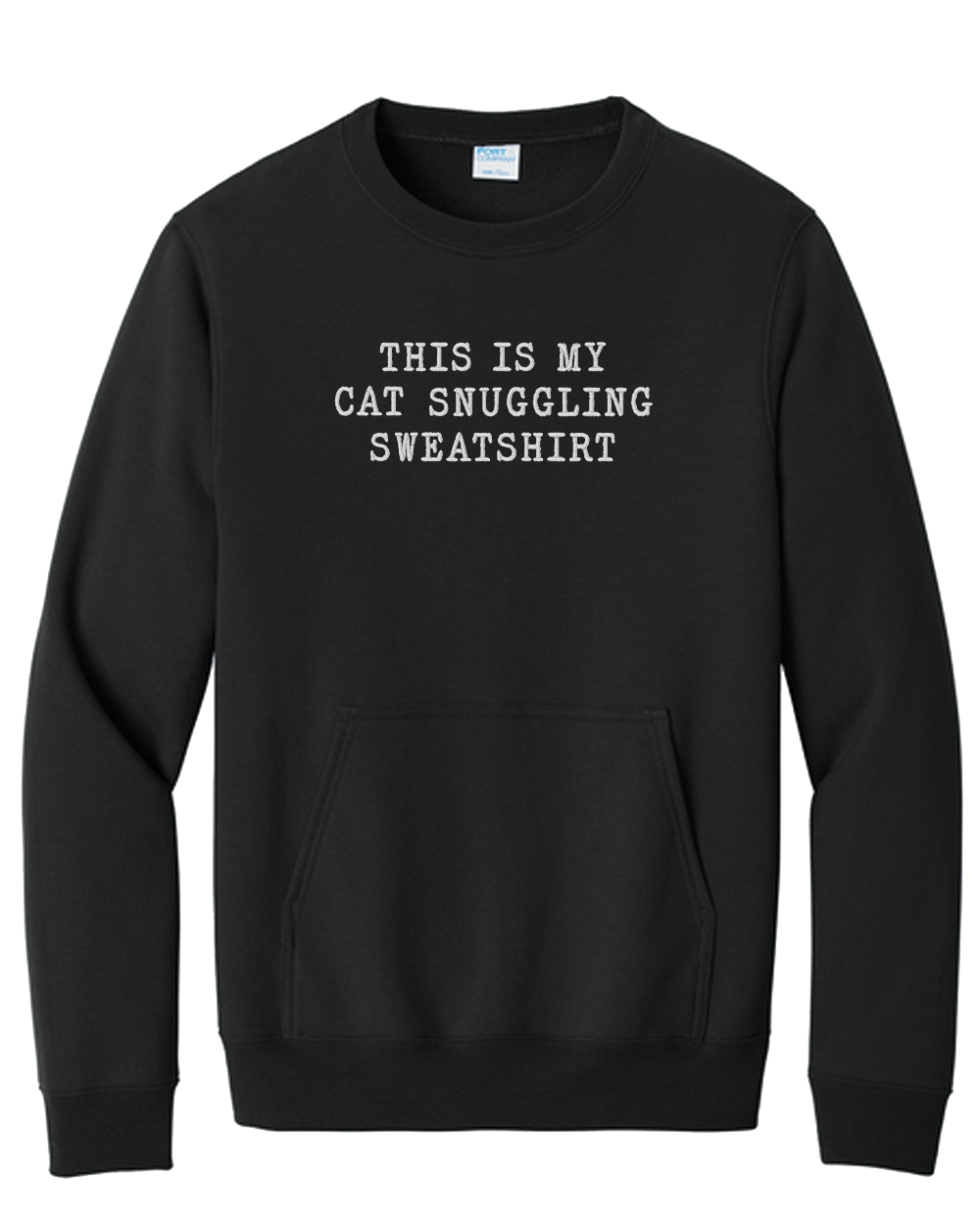 Cat Snuggling Embroidered Sweatshirt