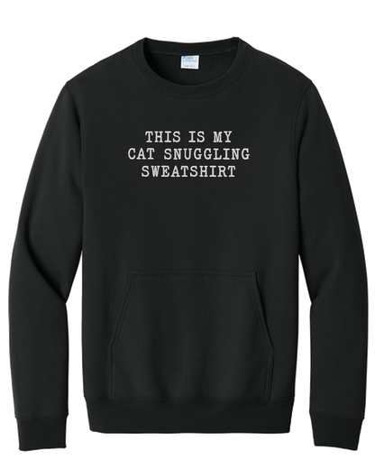Cat Snuggling Embroidered Sweatshirt