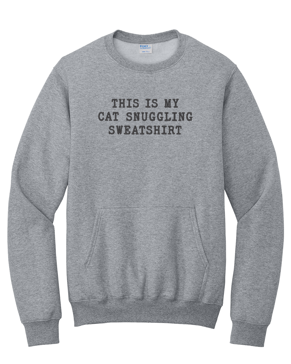 Cat Snuggling Embroidered Sweatshirt