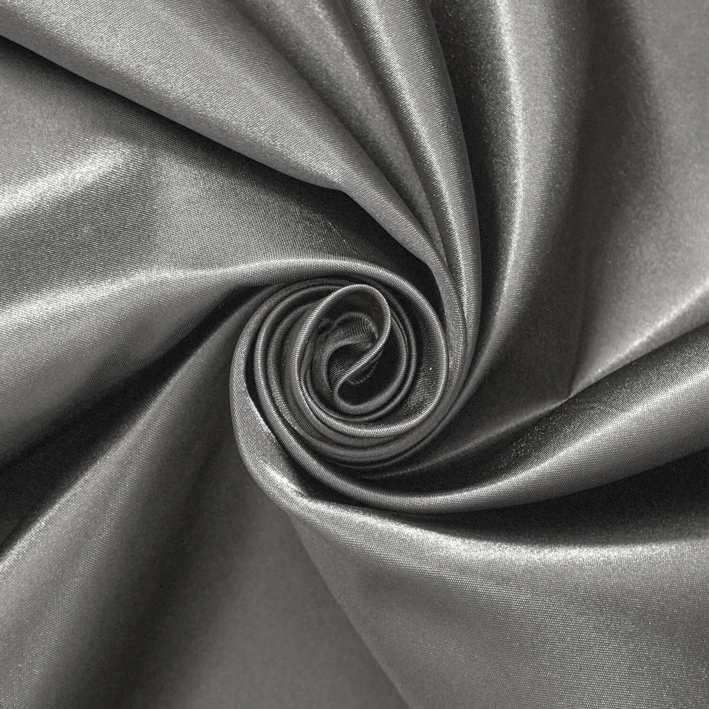 Dark Gray Satin Scrunchie