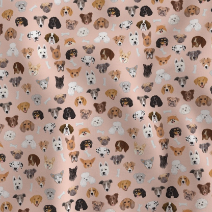 Dogs Faces Satin Scrunchie