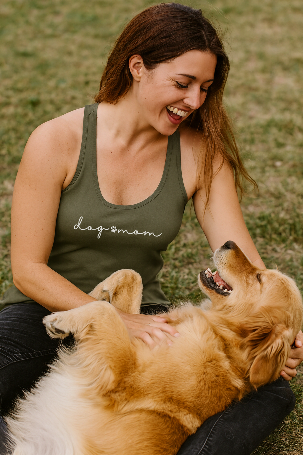 Dog Mom Racerback Tank Top