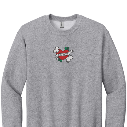 Dog Mom Tattoo - Embroidered Crew