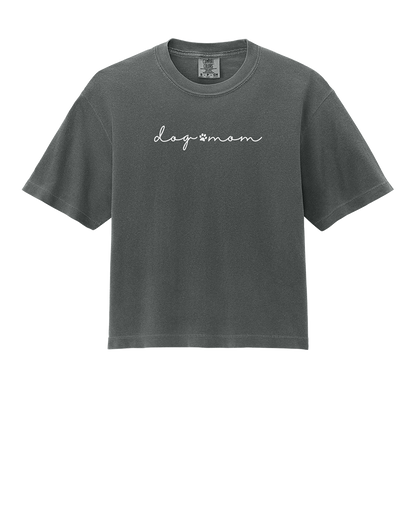 Dog Mom - Short Sleeve Cropped Tshirt