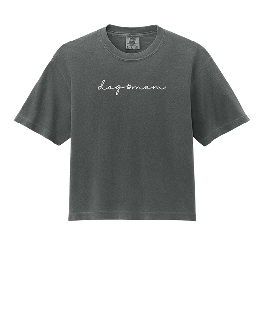 Dog Mom - Short Sleeve Cropped Tshirt