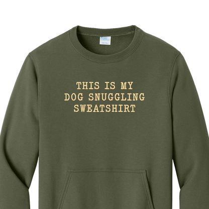 Dog Snuggling Embroidered Sweatshirt