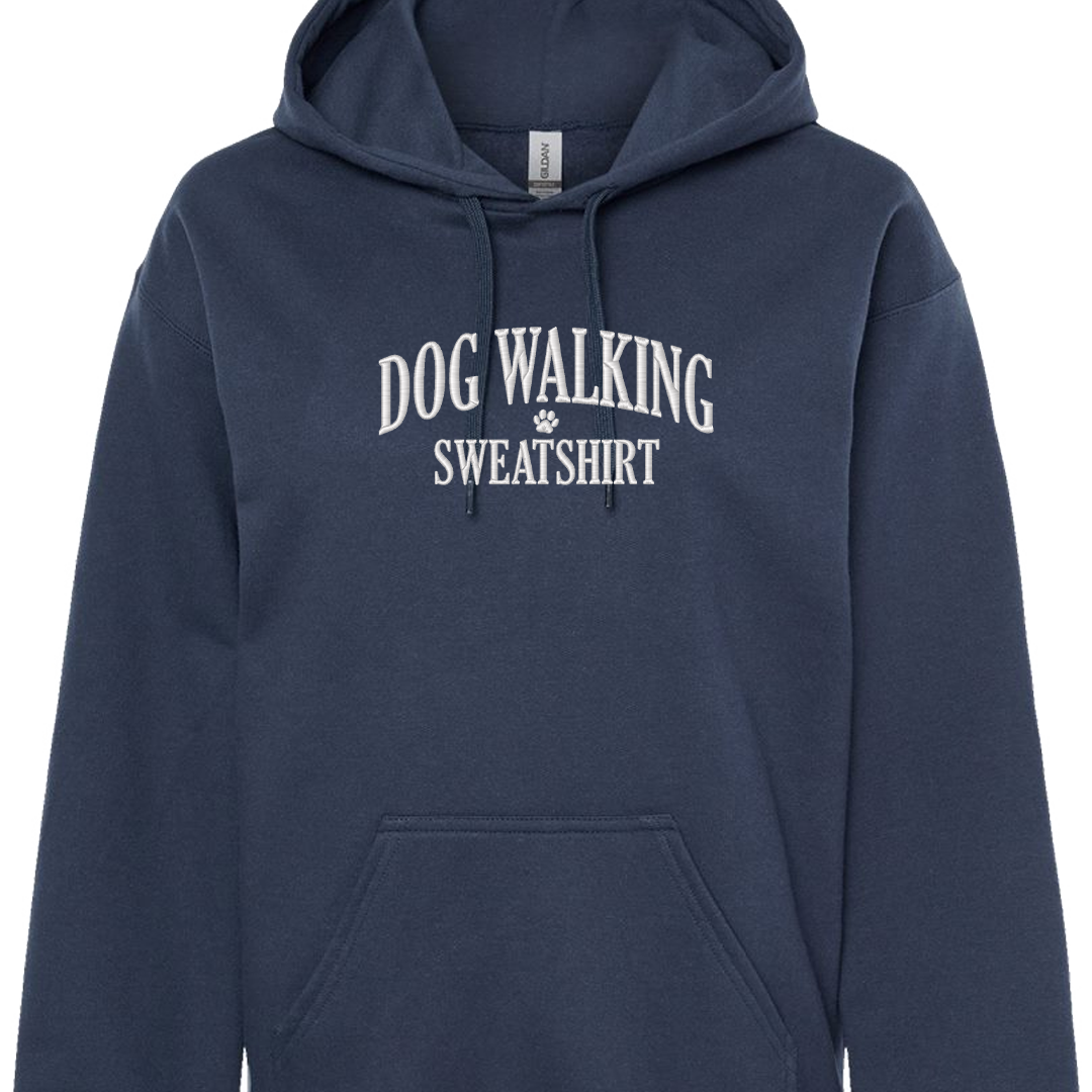 Dog Walking Sweatshirt - Embroidered Hoodie