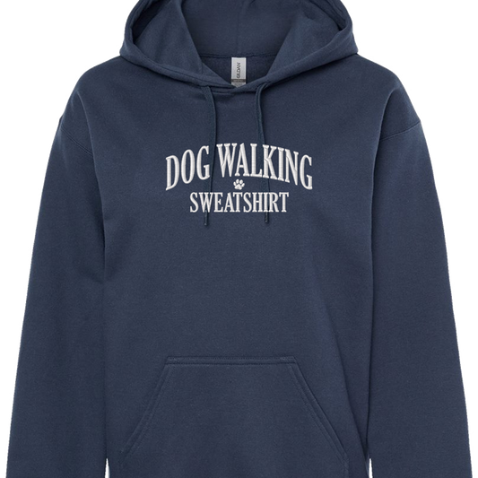 Dog Walking Sweatshirt - Embroidered Hoodie