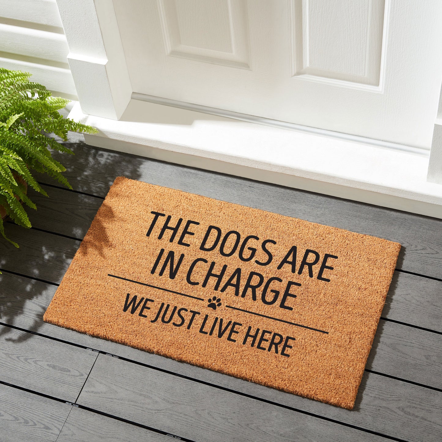 Dogs Are In Charge, We Just Live Here - Coir Doormat