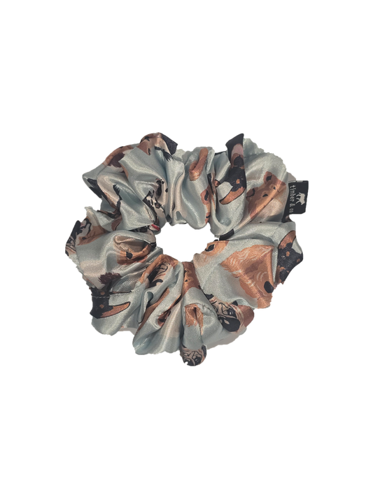Dog Faces Satin Scrunchie