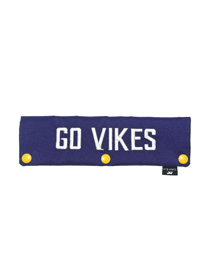 Go Vikes Embroidered Dog Leash Wrap