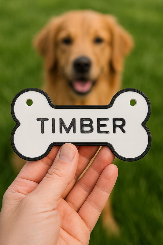 Custom Dog Kennel Name Tag – Durable Bone-Shaped Sign
