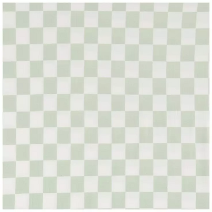 Light Green Checkered Knit Scrunchie