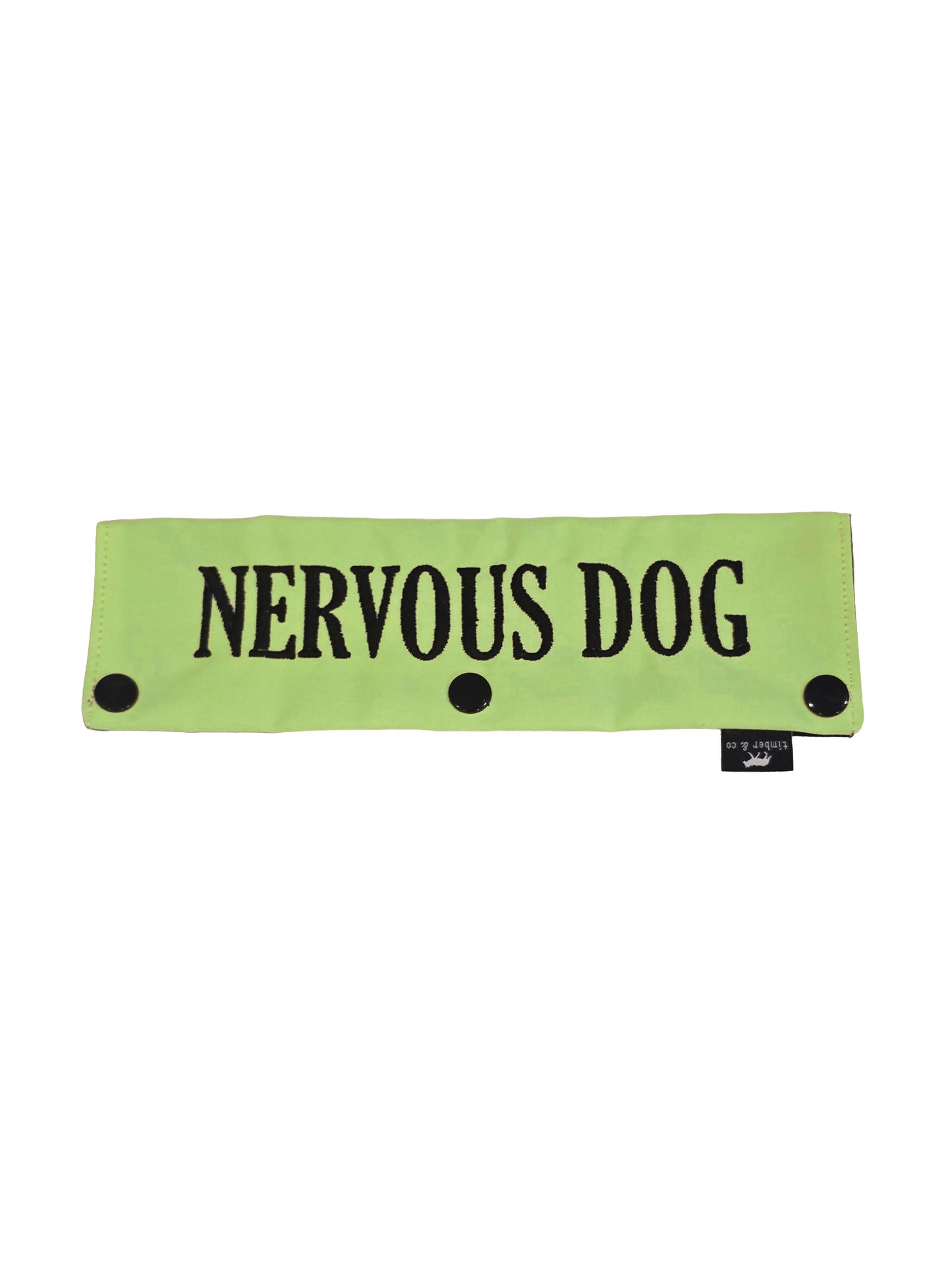 Nervous Dog Embroidered Dog Leash Wrap