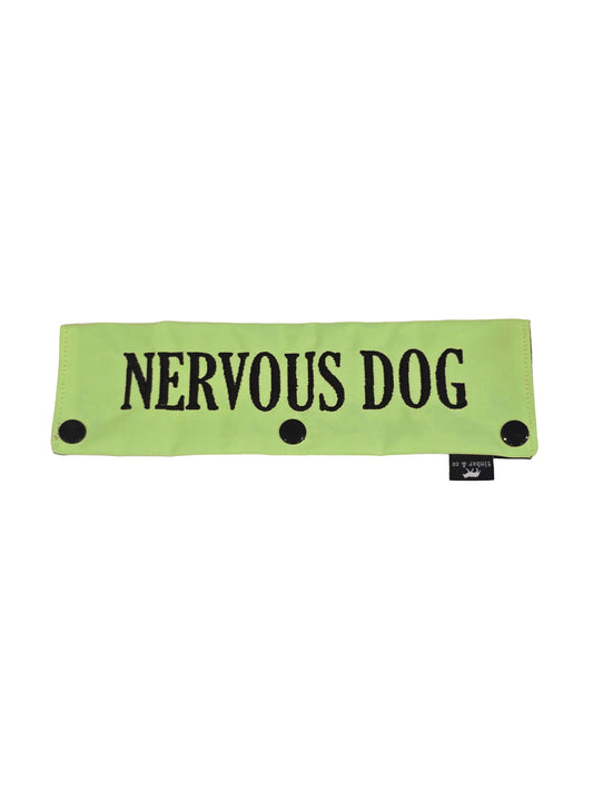 Nervous Dog Embroidered Dog Leash Wrap