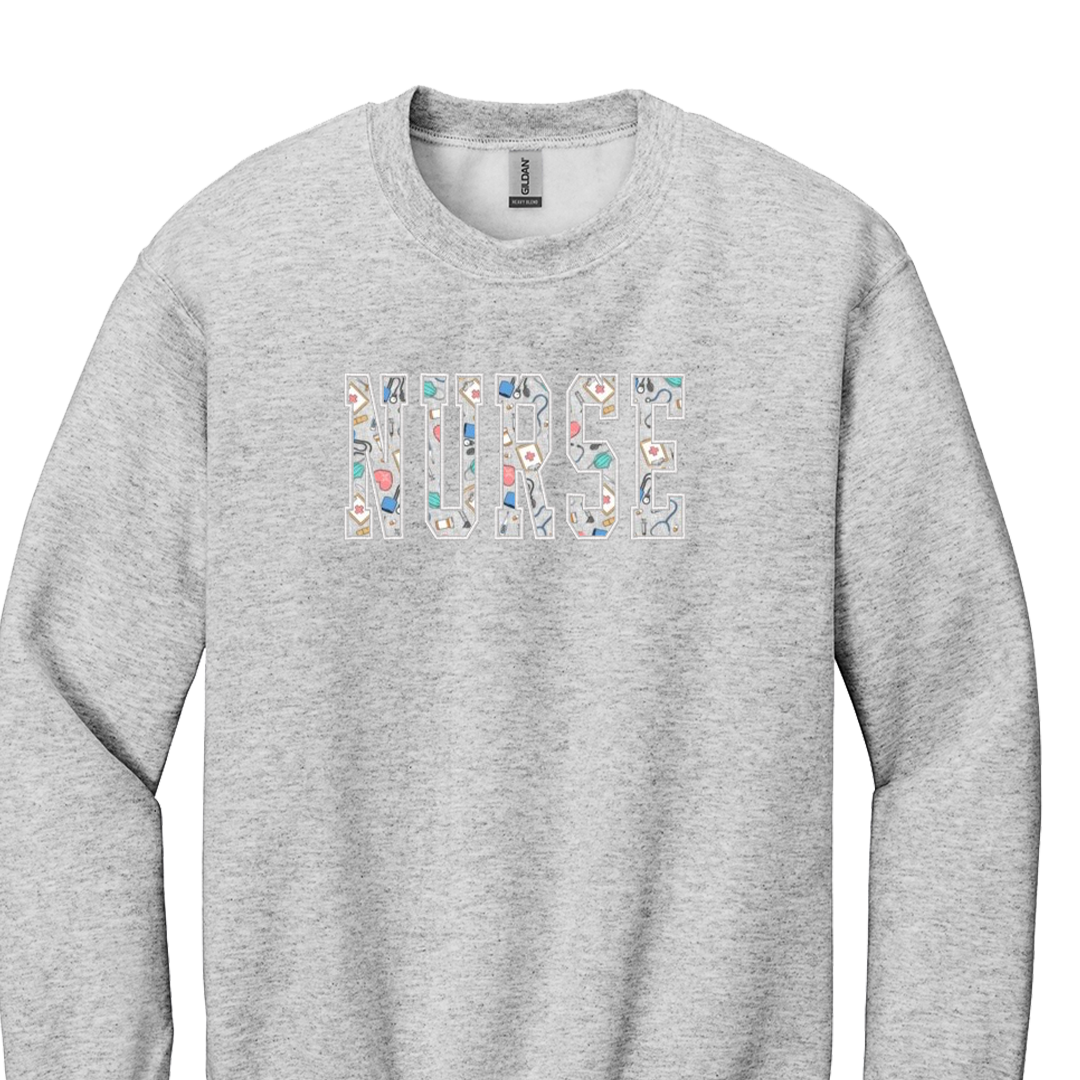 Nurse Applique - Embroidered Crew