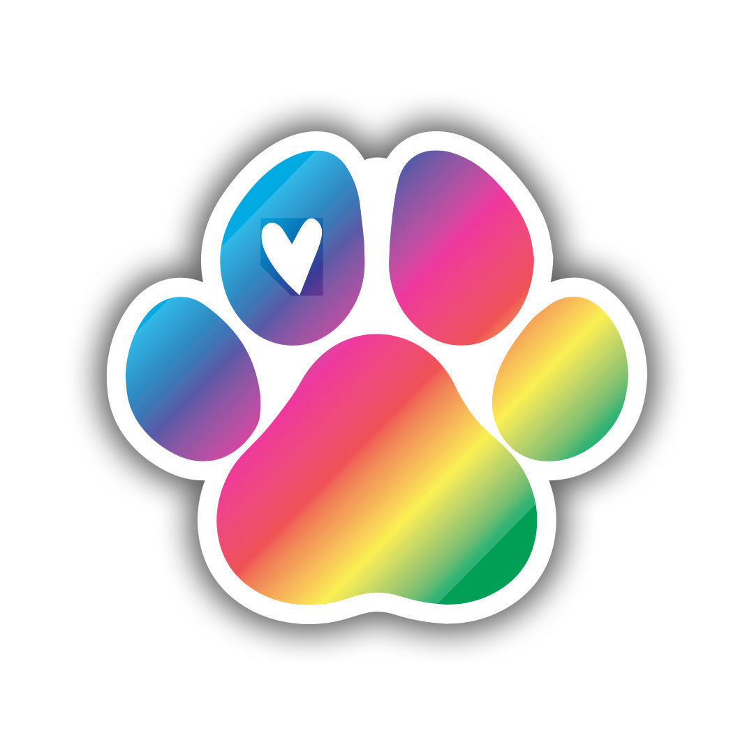 Pride Paw Print Sticker