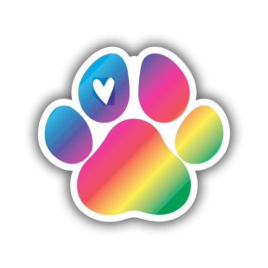 Pride Paw Print Sticker