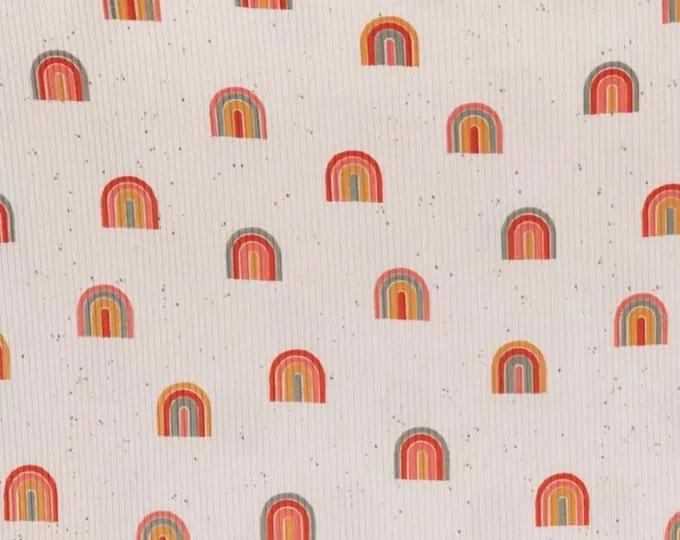 Ribbed Rainbows Knit Scrunchie
