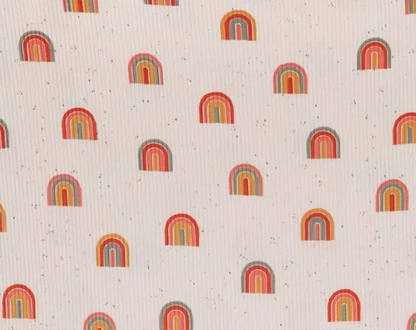 Ribbed Rainbows Knit Scrunchie