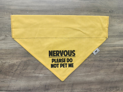 Nervous Please Do Not Pet Me - Over the Collar Doggie Bandana
