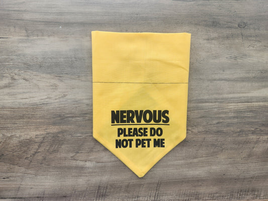 Nervous Please Do Not Pet Me - Over the Collar Doggie Bandana