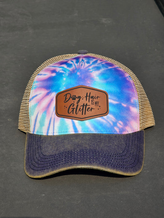 Dog Hair is My Glitter Tie-Dye Hat