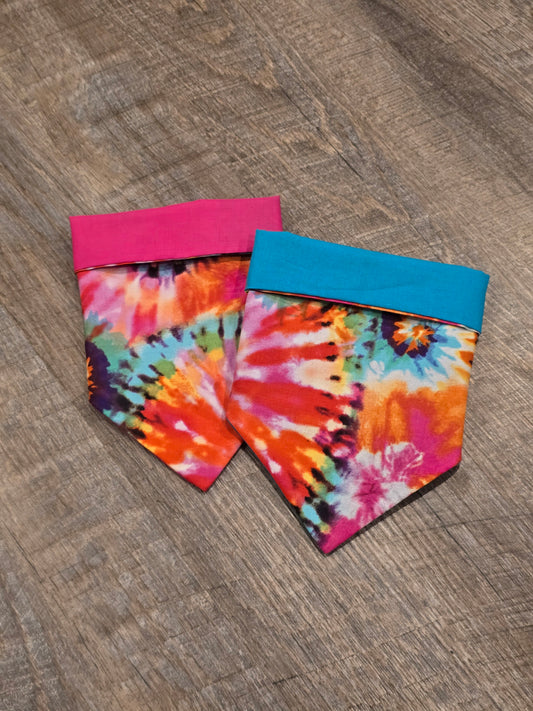 Tie Dye (with assorted back color) - Over the Collar Doggie Bandana