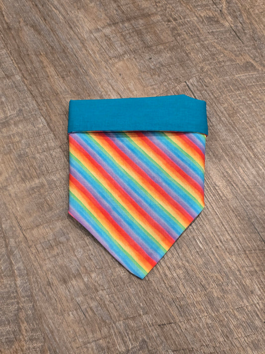 Rainbow Stripes - Over the Collar Doggie Bandana
