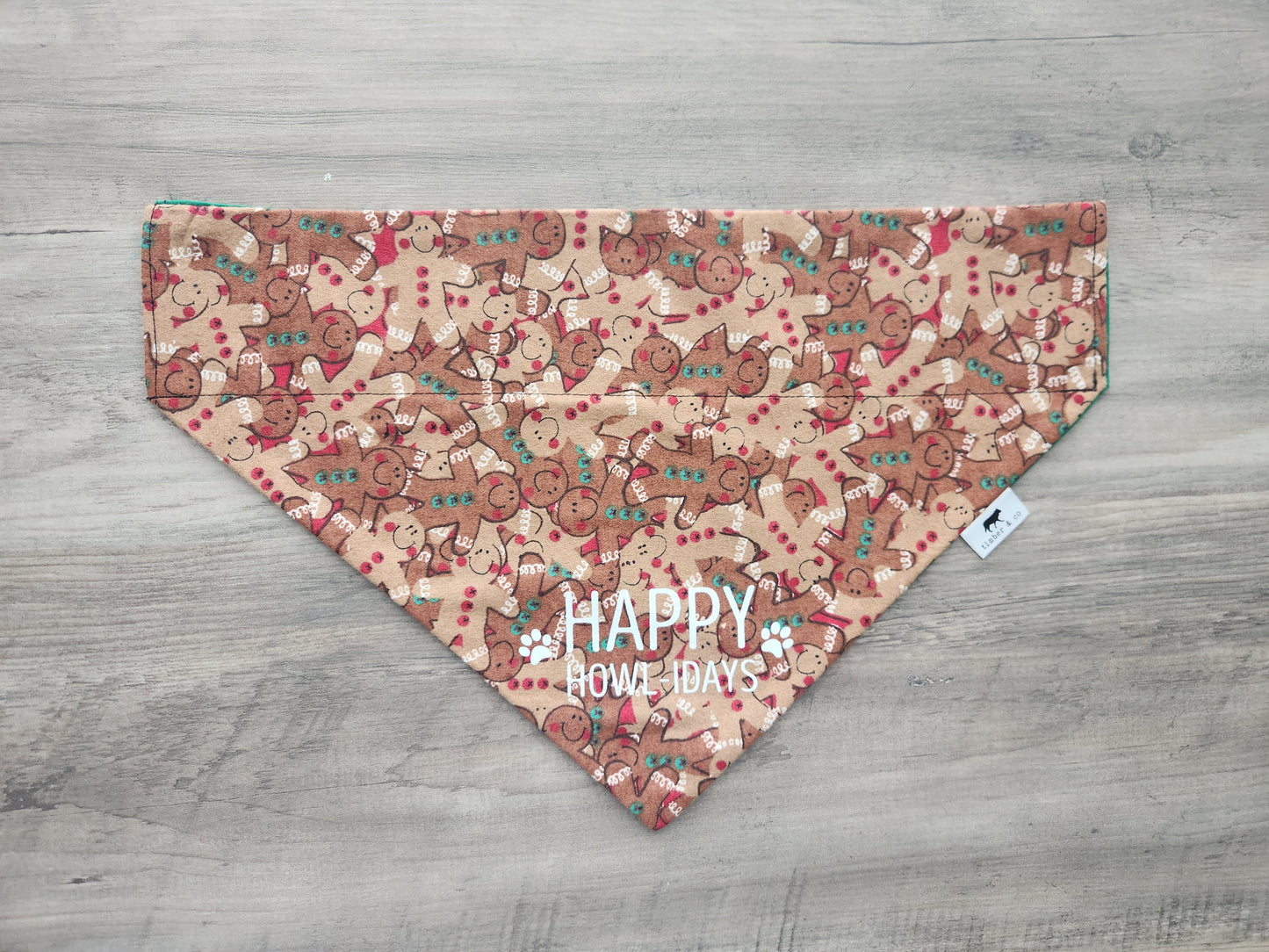 Gingerbread - Over the Collar Doggie Bandana