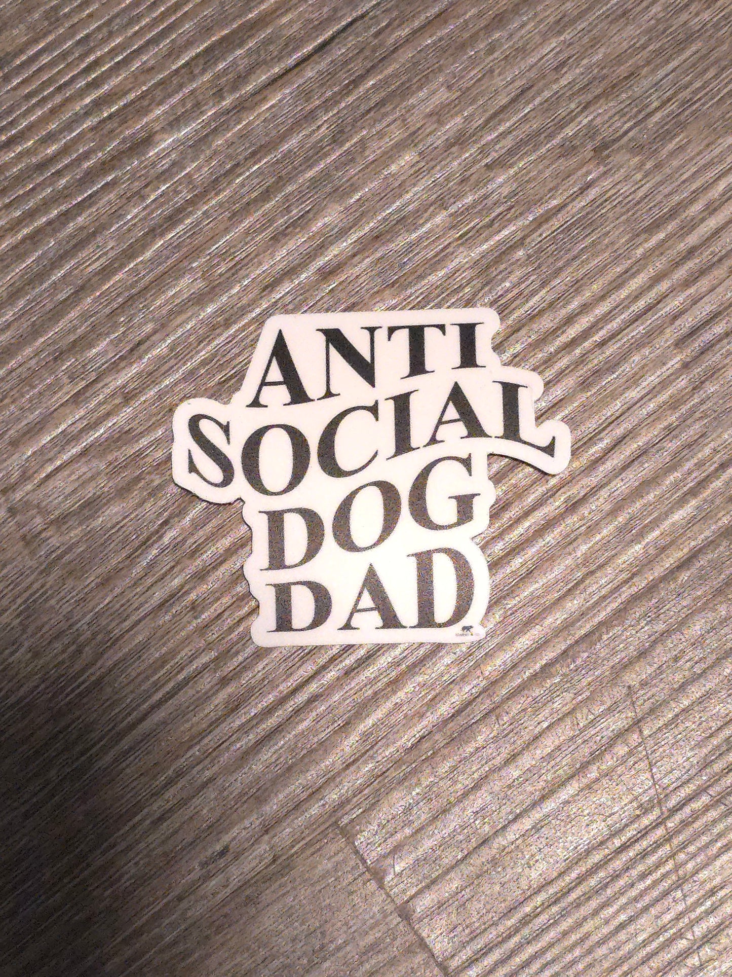 Anti Social Dog Dad Sticker